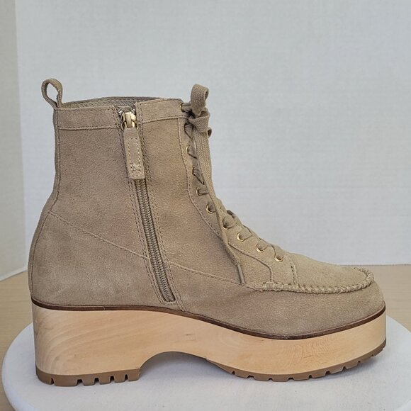 Kelsi Dagger Brooklyn Whip Clog Suede Booties Fawn Color Size 10 - Picture 4 of 16